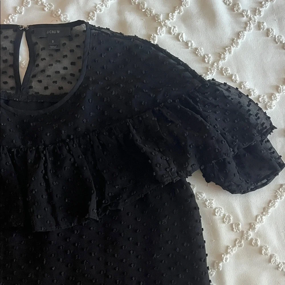 J. Crew Black Sheer Blouse